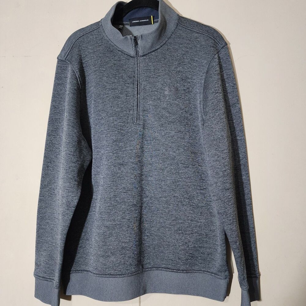 UNDER ARMOUR GRAY HALF ZIP PULLOVER LONG SLEEVE MENS SZ MEDIUM ATHLETIC WEAR